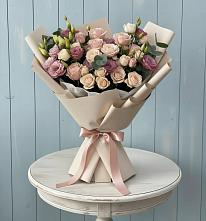 Букет цветов из:  Розы и Лизиантусы в Шишкино