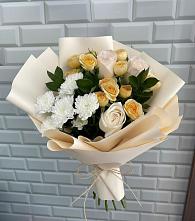 Букет цветов из:  Розы и Хризантемы #REPLACE_PRED# Шишкино