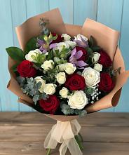 Букет цветов из:  Розы и Альстромерии в Шишкино
