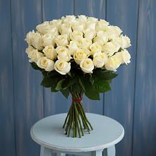 Букет 51 Белая роза Эдлесс Лав в Шишкино