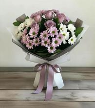 Букет цветов из:  Хризантемы и Розы #REPLACE_PRED# Шишкино