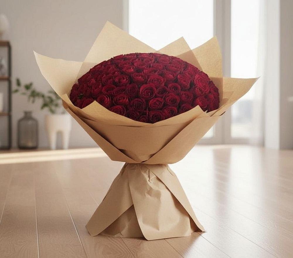 Букет 101 Красная роза в Шишкино