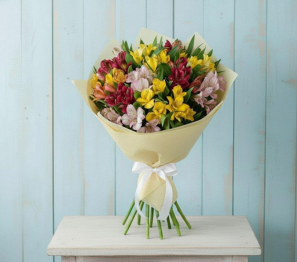 Букет цветов из: Альстромерии в Шишкино