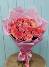 Букет 15 Розовых роз Равель в Шишкино