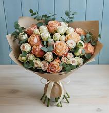 Букет цветов из:  Альстромерии и Розы #REPLACE_PRED# Шишкино